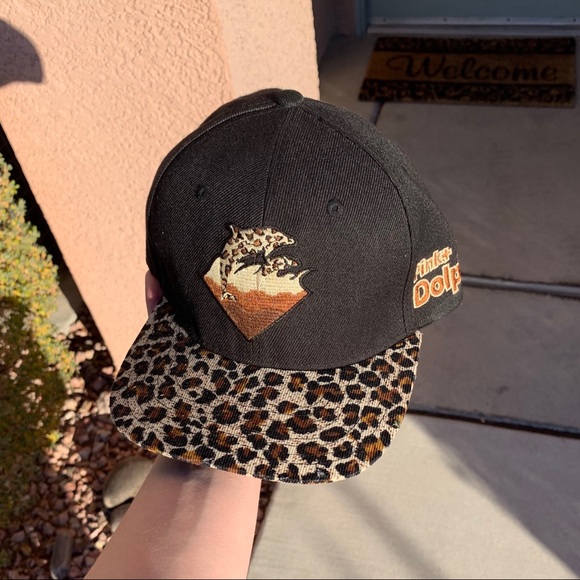 Pink Dolphin Strap Back Hat Leopard 